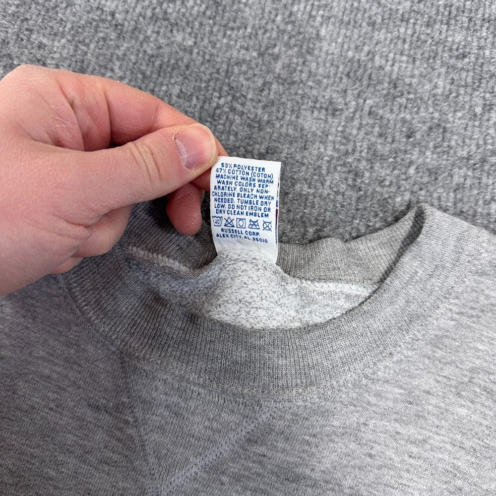 Vintage Russell Athletic Sweatshirt Men Large Made in USA 90s Gray Crewneck READ - Picture 4 of 12